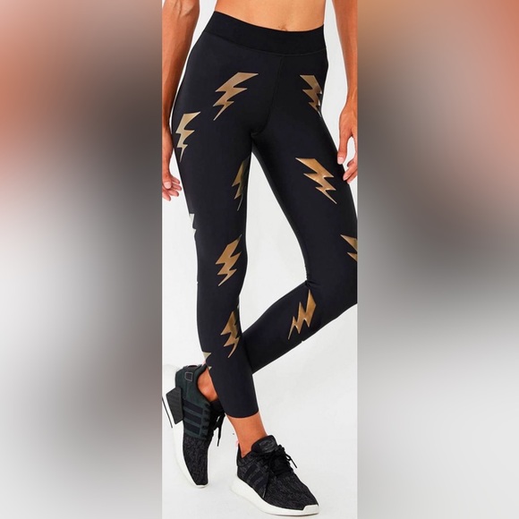 NWT Ultracor Lux Bolt Silk 2 pc Bra + Leggings Set Iridescent Gold XXS $410 - Picture 4 of 8